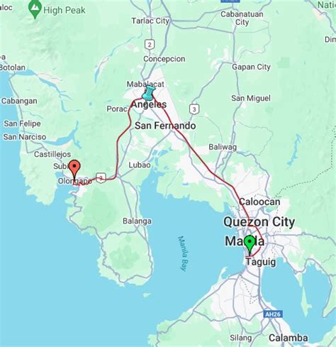 olongapo to baguio|Google Maps.